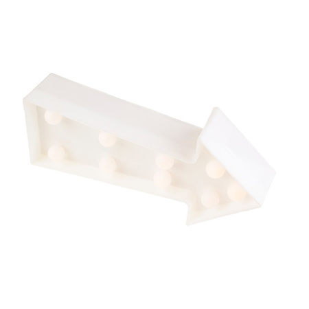 Lampka nocna na baterie Strzałka dekoracyjna Biała 2x AA 1,5V 9x LED MILAGRO EKD3690