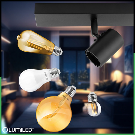 Lampa Sufitowa SPOT TUBA Reflektor Oprawa Halogenowa 4x E27 GLASA LUMILED