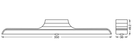 Lampa Podszafkowa LED Oprawa 4W 300lm 3000K Ciepła Ściemnialna z Czujnikiem Ruchu Zmierzchu Biały Linear Ledvance