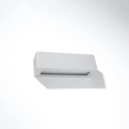 Lampa Ścienna Kinkiet E27 Prostokątna Szara Nowoczesna Vega Sollux