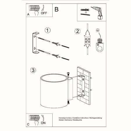 Lampa Ścienna Oprawa Natynkowa SPOT TUBA G9 Cylindryczna Brązowa Skandynawska Orbis Sollux