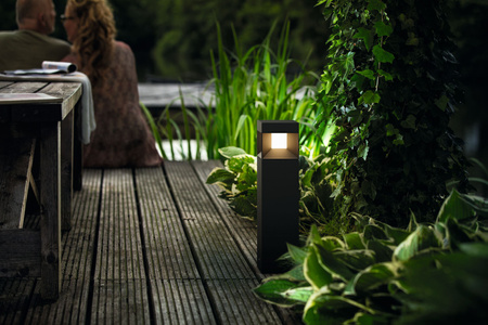 Lampa Ogrodowa Zewnętrzna SŁUPEK 40cm LED 8W 800lm 2700K IP44 Parterre Philips