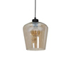 Lampa wisząca SANTIAGO 1xE27 Klosz Bursztynowe Szkło MLP6607 Metal + Szkło