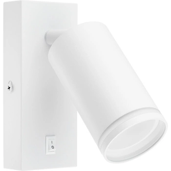Lampa ścienna Kinkiet GU10 RING z włącznikiem biały