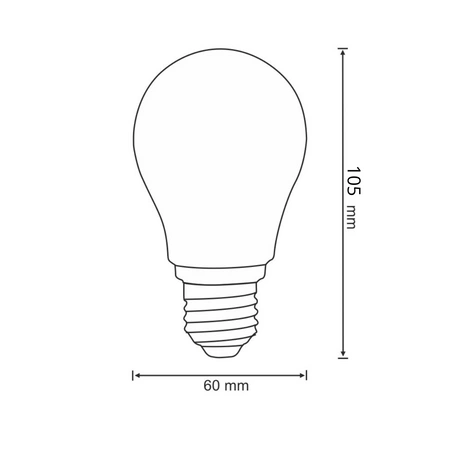 Żarówka LED E27 A60 6W = 50W 650lm 3000K Ciepła 360° GOLDLUX (Polux)