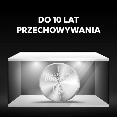 Baterie litowe pastylkowe specjalistyczne DURACELL DL2016 CR2016 3V Blister 5 sztuk