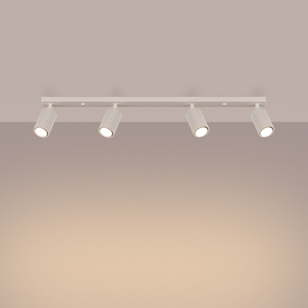 Lampa Sufitowa Reflektor Tuba Spot 4x GU10 Beżowa Karbon Deep Space SL.1603 Sollux