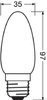 Żarówka LED B35 Świeczka E27 4.8W = 40W 470lm 2700K Ciepła 300° Ściemnialna Retrofit Filament CLASSIC Osram