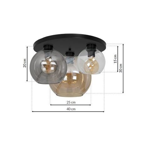 Lampa Sufitowa SOFIA MIX 3xE27 Milagro