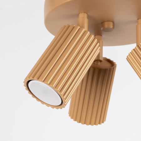 Lampa Sufitowa Plafon Tuba Spot 3x GU10 Złota Karbon Deep Space SL.1563 Sollux
