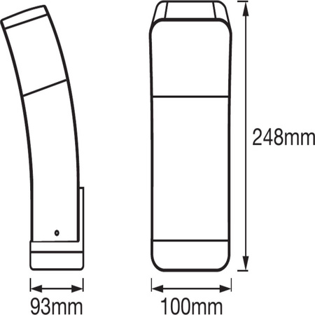 Kinkiet LED INTELIGENTNY 9W RGB+W Ciemny szary SMART+ WiFi CURVE LEDVANCE