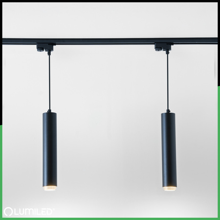 ZESTAW Szynoprzewód Listwa Szyna 1m + 3x Lampa Sufitowa Wisząca GU10 Oświetlenie Szynowe LUMILED