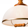 Lampa Wisząca Sufitowa RAMONA E27 Biała Drewniana LM-1.1/107 Lamkur