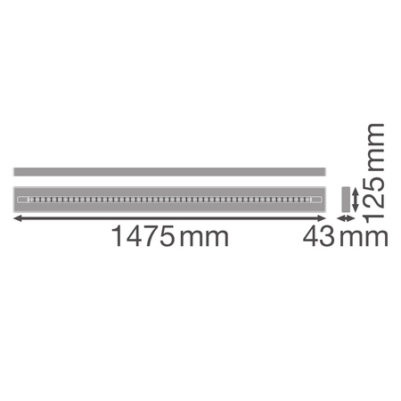 Lampa Oprawa Liniowa Listwa Oświetleniowa 69W 7100lm 4000K Neutralna Biały Linear Ledvance