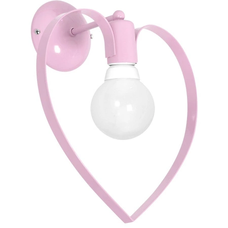 Lampa Ścienna Kinkiet AMORE Różowa 1xE27 Milagro