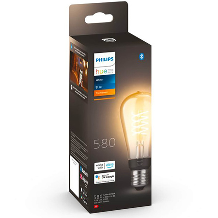 Żarówka LED Edison E27 ST64 7W 2100K Ciepła Filament PHILIPS HUE White Bluetooth Zigbee