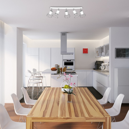 Lampa Sufitowa Dante Srebrna 5x mini GU10 Milagro