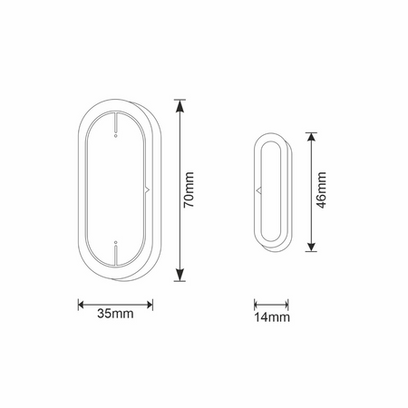 Czujnik Otwarcia Drzwi Okna WIFI Tuya Smart Kontrakton