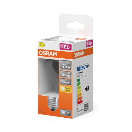 Żarówka LED A60 E27 7.5W = 75W 1055lm 2700K Ciepła 300° Retrofit Filament CLASSIC Osram