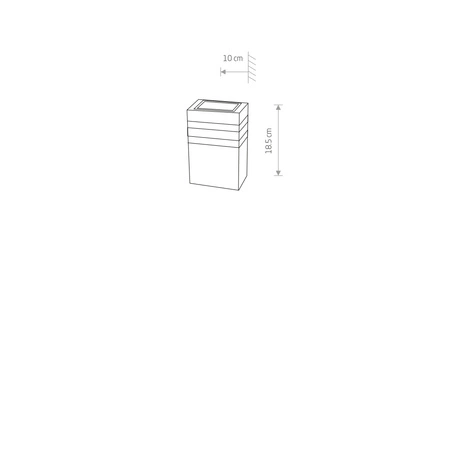 Lampa Ogrodowa Zewnętrzna Kinkiet Elewacyjny Oprawa Natynkowa E27 Czarna Wodoodporna IP54 Nowoczesna RIO 4423 Nowodvorski