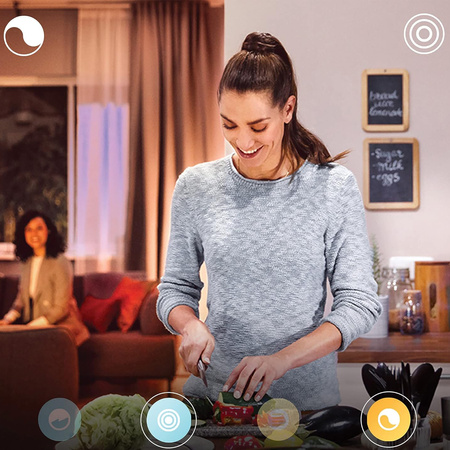 Żarówka LED E27 Kula G125 6.8W = 60W 500lm 2000-6500K CCT + RGB FILAMENT SMART Inteligentna Bluetooth ZigBee White and Color Ambiance Philips HUE