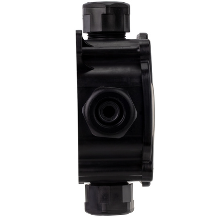 Puszka Instalacyjna Natynkowa Hermetyczna PG16 75x75x33mm Rozgałęźna z Dławikami Czarna PAWBOL