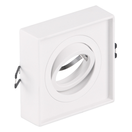 Oprawa Sufitowa Podtynkowa MR16 GAJA Tuba Spot Kwadratowa Ruchoma Biała GOLDLUX