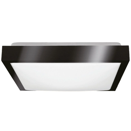 Plafon LED Lampa Sufitowa 30cm 2xE27 Czarna Kwadratowa + 2x Żarówka LED 10W 4000K