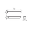 Oprawa Liniowa Lampa Sufitowa LED 19W 50cm 2100lm 3000K Ciepła 90° Srebrna Podtynkowa Kanlux