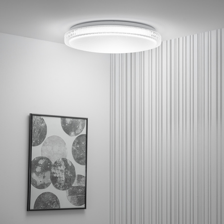 Plafon LED Lampa Sufitowa Natynkowa AGA2 48W IP44 CCT Biały Okrągły 40cm + PILOT LUMILED
