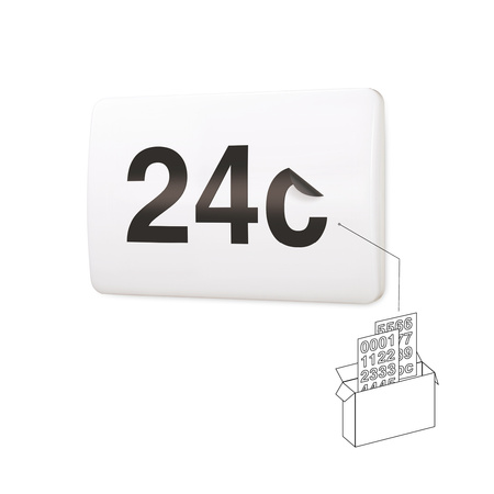 Lampa Ogrodowa LED Podświetlany Numer Domu Kinkiet Elewacyjny NUMOS 7W 4000K IP65 Czujnik Kobi