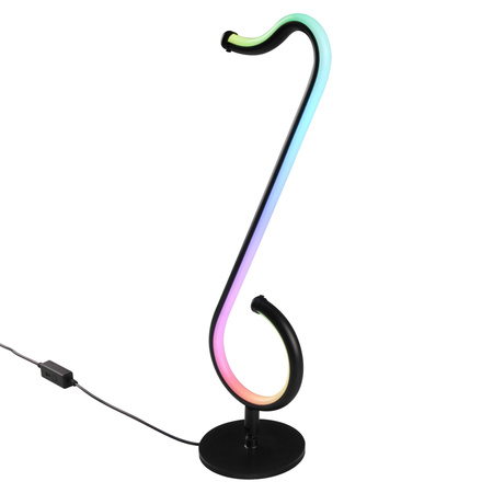 Lampka Biurkowa LED Stołowa Dekoracyjna 15W Czarna Ściemnialna Nutka Sanico Goldlux