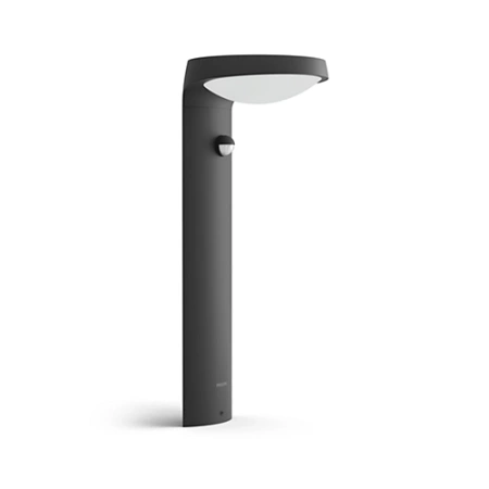 Lampa Ogrodowa Solarna Zewnętrzna SŁUPEK 40cm LED 1.2W 255lm 4000K IP44 z Czujnikiem Ruchu i Zmierzchu Tyla Ultra Efficient Philips