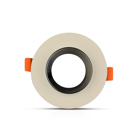 Oprawa Sufitowa Podtynkowa Oczko GU10 Okrągła Beżowa/Chrom VT-862 V-TAC - 5 Lat Gwarancji