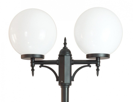 Lampa Ogrodowa Zewnętrzna Słupek LATARNIA E27 Kule Classic OGMWN 2 300 190-290cm czarny Su-Ma
