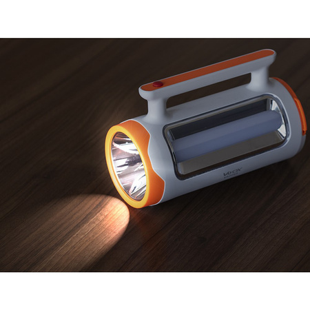 Latarka Akumulatorowa Ręczna 2w1 Światłem Bocznym + Powerbank VA0085 VAYOX