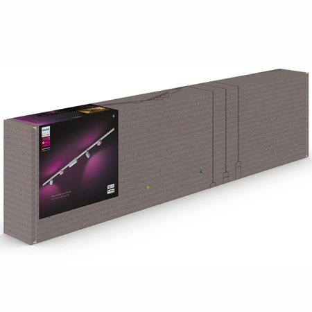 Zestaw Szyna Oświetleniowa Perifo Szynoprzewód 2m + 4x Reflektor LED 20,8W CCT RGB Philips HUE Bluetooth Biały