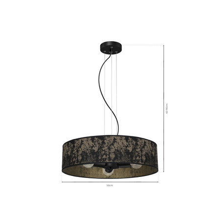 Lampa Wisząca Sufitowa SATINO Złota 3xE27 Milagro