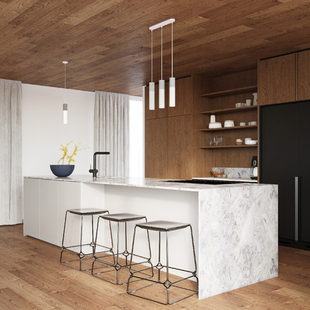 Lampa Sufitowa Wisząca Zwis 3x GU10 Tubularna Biała Szara Nowoczesna Borigio Sollux