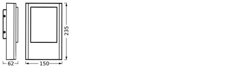 Lampa Ogrodowa Zewnętrzna Kinkiet Elewacyjny LED 12.5W 900lm 3000K IP44 Szary Endura Ledvance