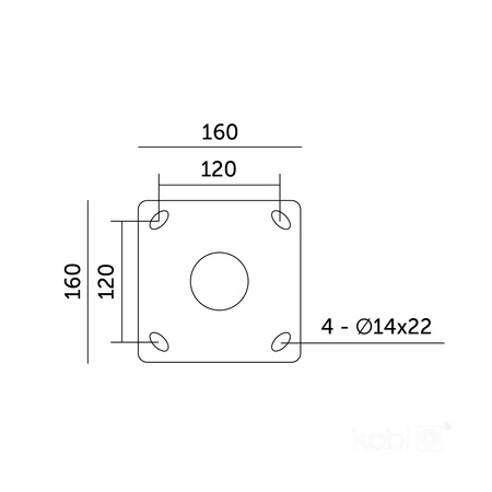 Słup Oświetleniowy Składany do Opraw Zewnętrznych SG 4m Fi 60mm Czarny Kobi