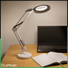 Lampka Biurkowa LED 8W CCT Kreślarska Stołowa 3x Szkło Powiększające Lupa LUCA 2 Biała LUMILED