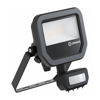 Naświetlacz LED Reflektor Zewnętrzny Lampa 10W 1100lm 3000K IP65 Czarny Z Czujnikiem Ruchu i Zmierzchu Floodlight Ledvance