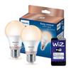 2x Żarówka LED E27 A60 8W = 60W 806lm 2700-6500K TW Inteligentna SMART WiFi Bluetooth Aplikacja WiZ Philips