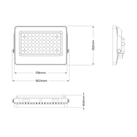 Naświetlacz FOKUS LED 900lm 6000K IP65 60W Solarny Czarny + Pilot Eko-Light