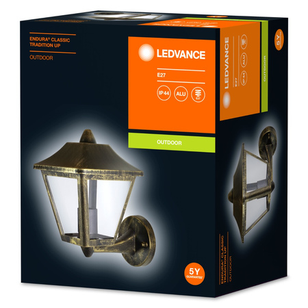Lampa Ogrodowa Zewnętrzna Kinkiet Elewacyjny LED E27 IP44 Czarny Endura Ledvance