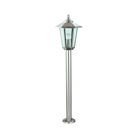 Lampa Ogrodowa LED Zewnętrzna JUPITER E27 Słupek 80cm Srebrna Volteno