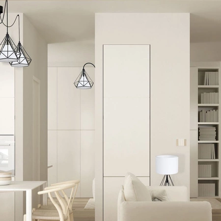 Kinkiet Lampa ścienna TRIANGOLO 1x E27 Czarno-biała Metal + tkanina Milagro