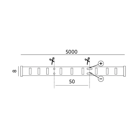 Taśma Pasek LED Zewnętrzna 4.8W Żółta 2835LED 12V 5m IP65 Tramo Kobi
