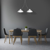 Lampa wisząca GUSTAV 2xE27 Minimalistyczny Klosz Oryginalne Zawiesie Biała MLP4815 Milagro Metal